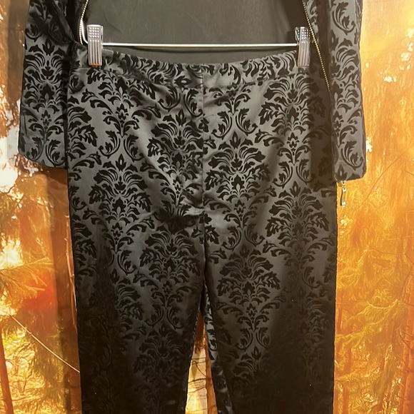 Julie Brown NYC bowtie black damask tuxedo pant 2-NWT - Picture 1 of 11